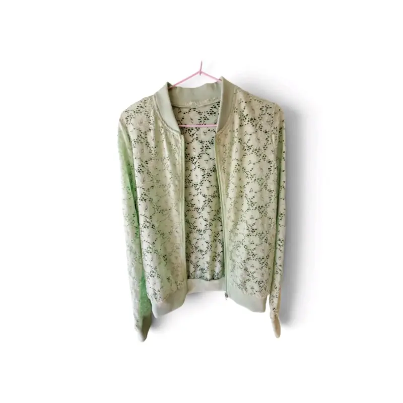 Poleron de encaje verde claro para mujer - 2