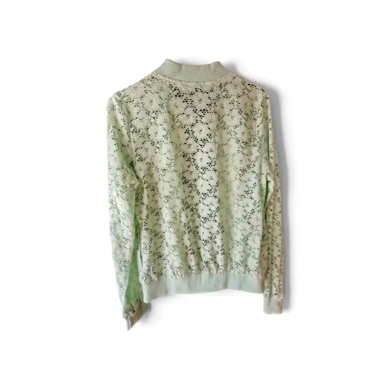 Poleron de encaje verde claro para mujer - 3
