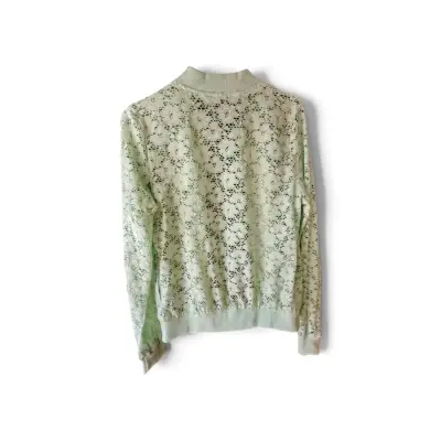 Poleron de encaje verde claro para mujer - miniatura 3
