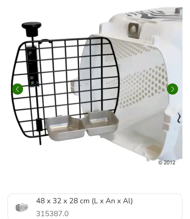 Transportadora de mascotas blanca y negra - 3