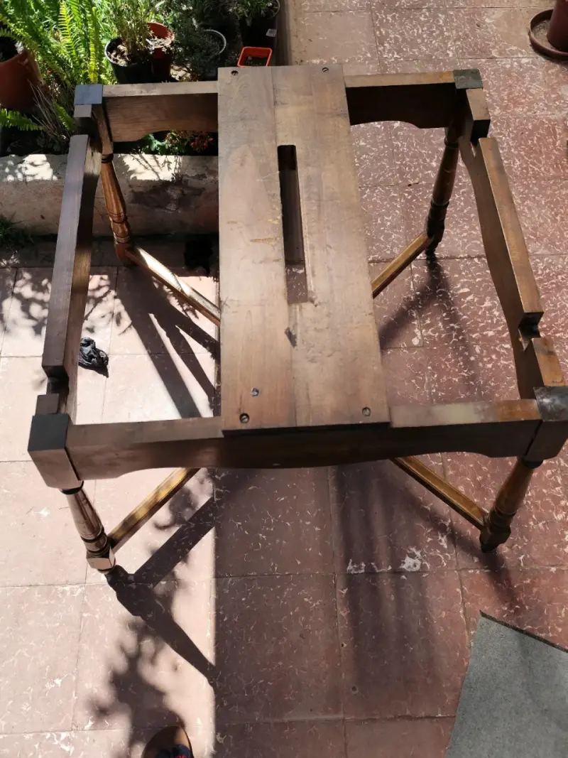 Mesa vintage de comedor Cic extensible - 5