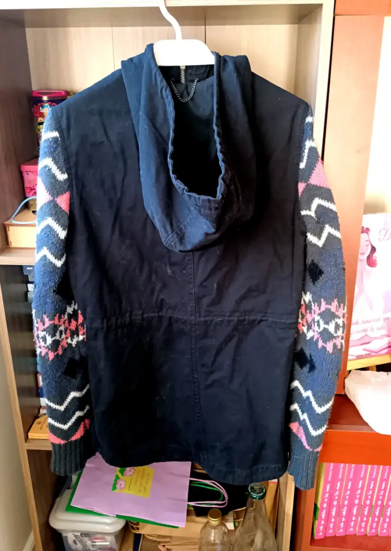 Chaqueta negra con mangas tejidas Sybilla - 2
