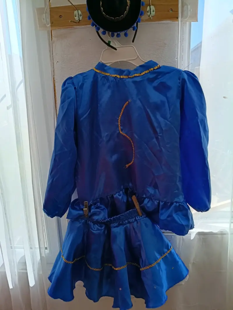 Traje de Baile Folclórico Infantil Azul
