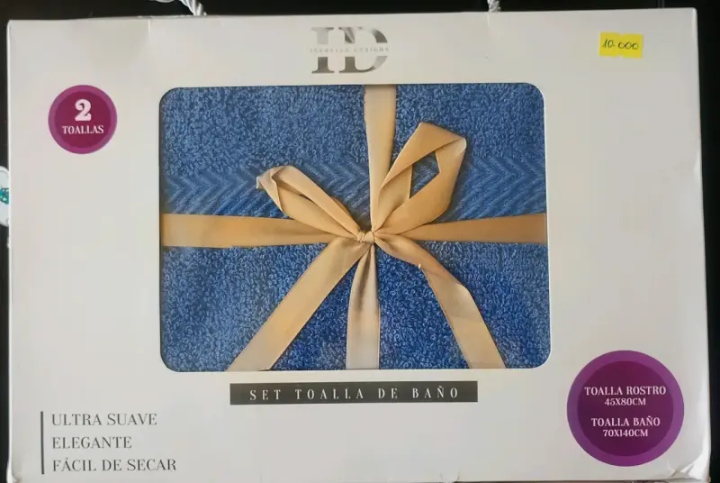 Set de Toallas de Baño Azul Isabella Designs - 1