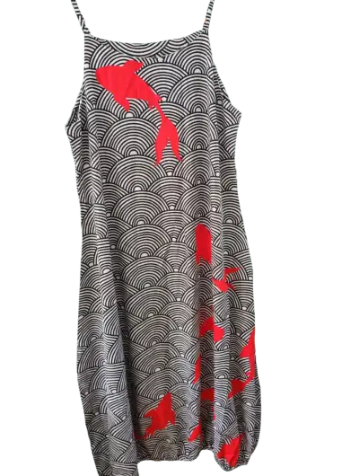Vestido midi pez koi rojo - miniatura 1
