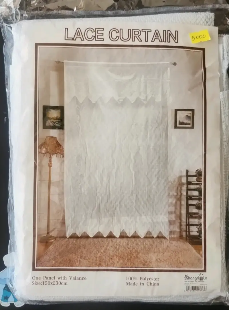 Visillo / Cortina de encaje blanca 150x230 cm
