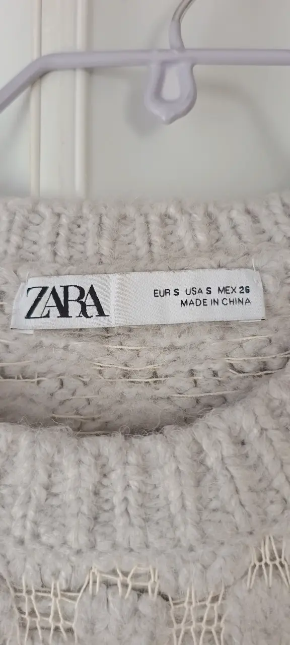 Suéter tejido beige Zara para mujer - 2