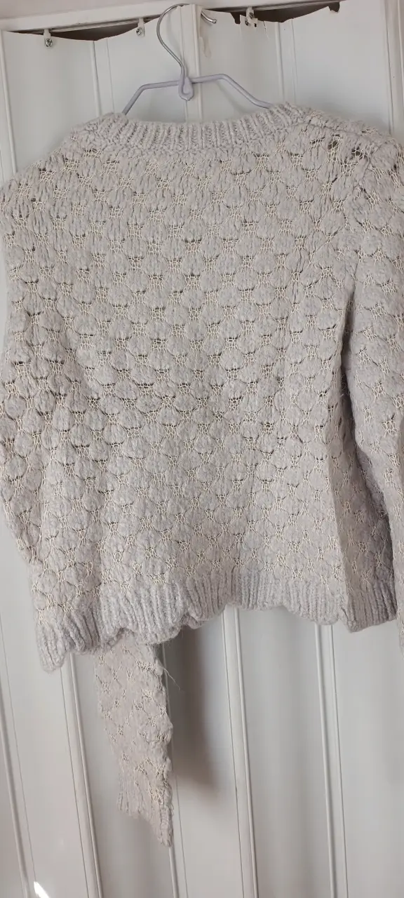 Suéter tejido beige Zara para mujer - 3