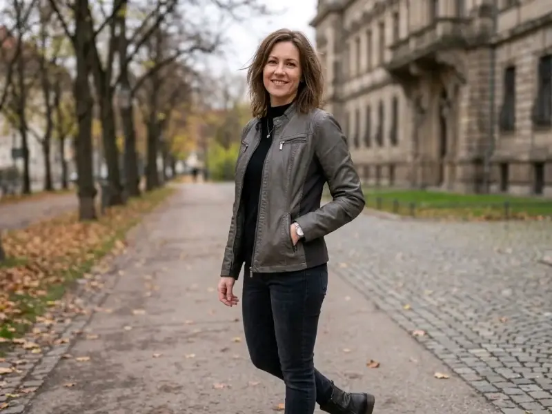 Chaqueta de cuero sintético gris para mujer Maurices - 4