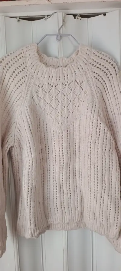 Suéter tejido beige para mujer talla L - miniatura 1