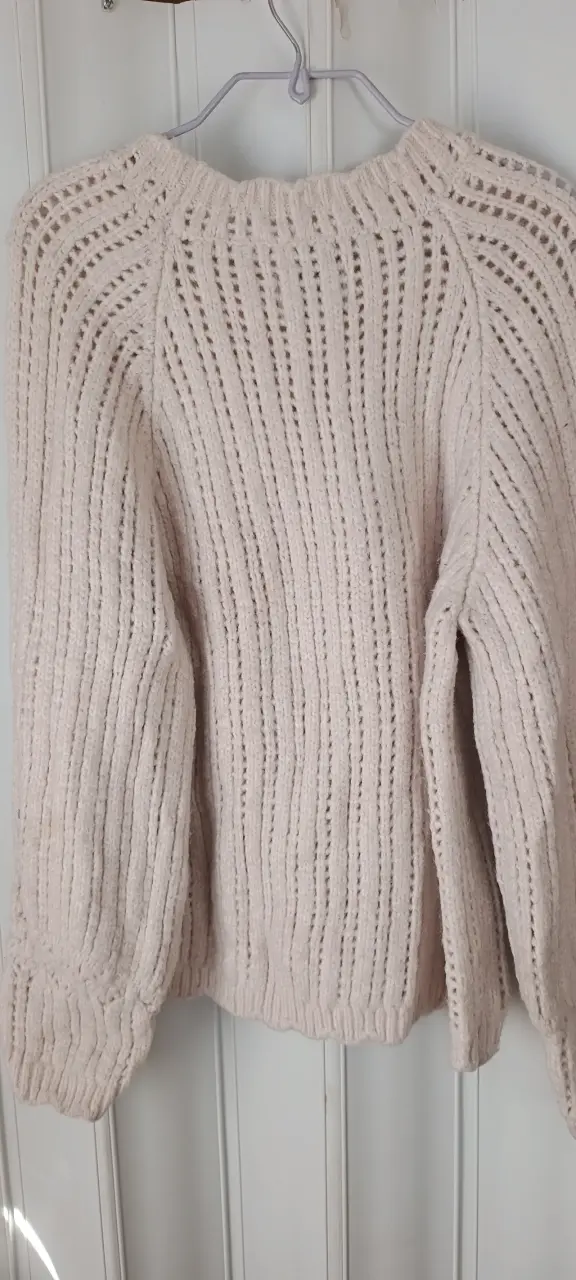 Suéter tejido beige para mujer talla L - 3