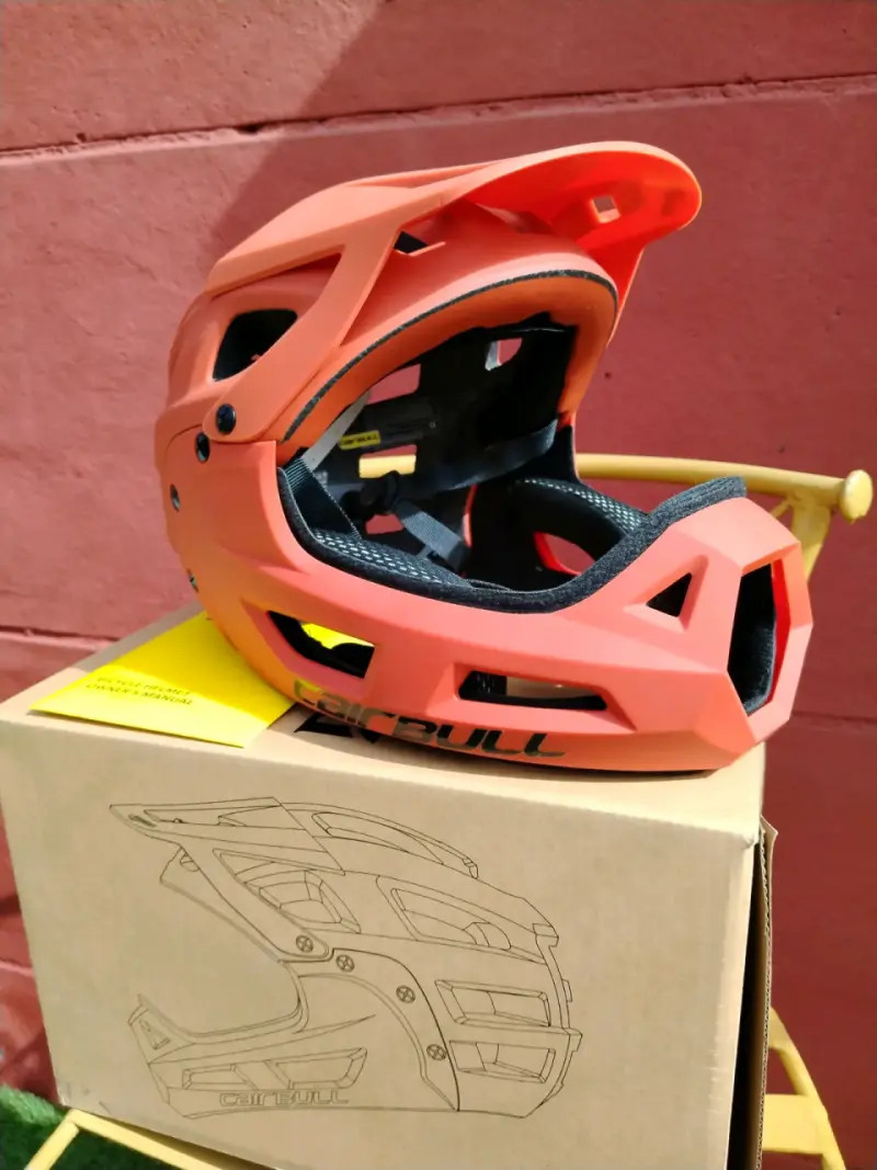 Casco integral ciclismo Cairbull naranja