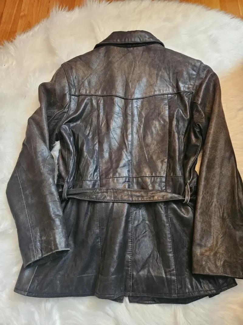 Chaqueta de cuero marrón Bovines para mujer - 2