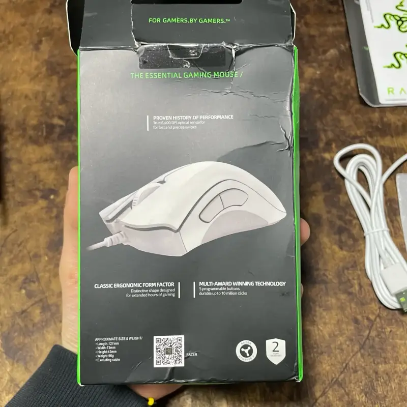 Mouse Razer DeathAdder Essential Blanco - 5