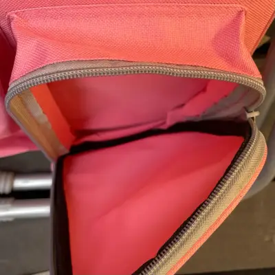 Silla plegable con mochila integrada rosa - miniatura 3