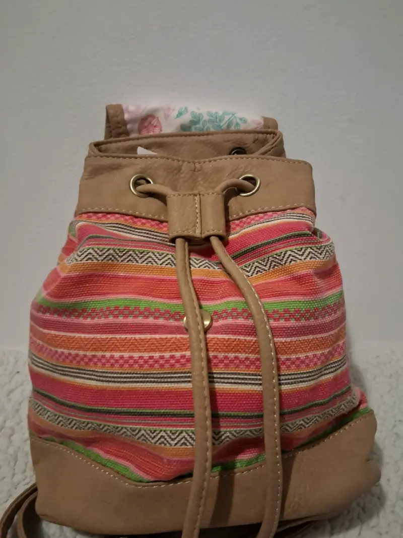 Mochila boho de tela multicolor Danna - 3