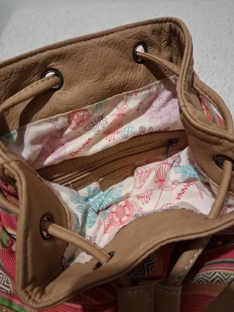 Mochila boho de tela multicolor Danna - 4