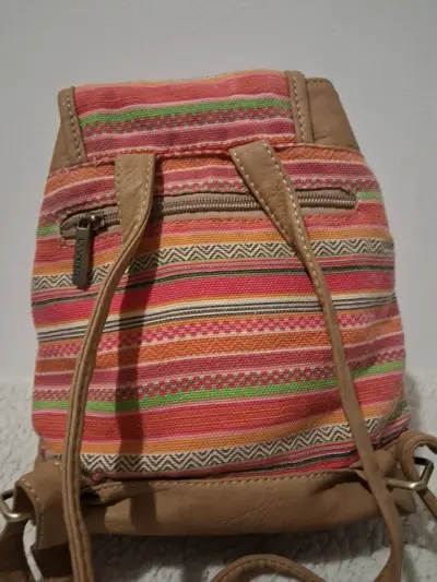 Mochila boho de tela multicolor Danna - miniatura 5