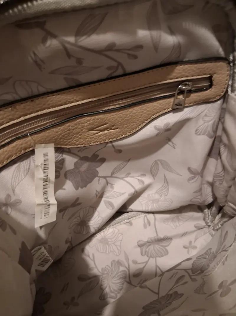 Mochila beige de cuero sintético Sei - 5