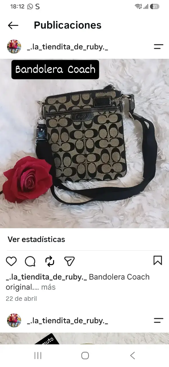 Bandolera Coach original con diseño icónico