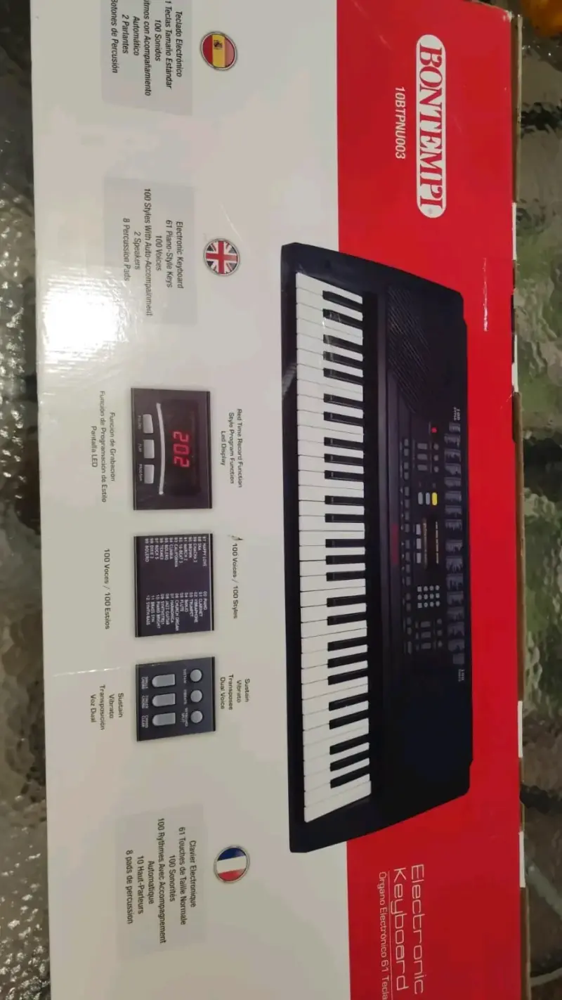Teclado Electrónico Bontempi 61 Teclas con Funciones Avanzadas - 1