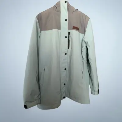 Chaqueta de lana con capucha gris y azul - miniatura 2