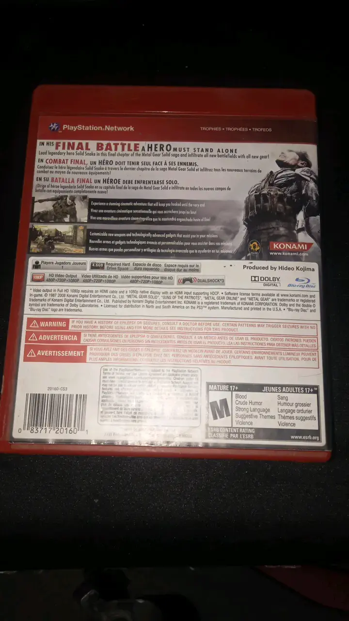 Juego PS3 Metal Gear Solid 4 Greatest Hits - 4