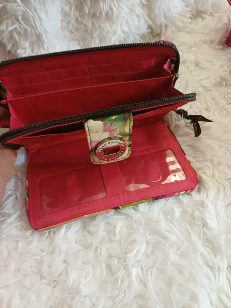 Billetera floral multicolor con cierre - 3