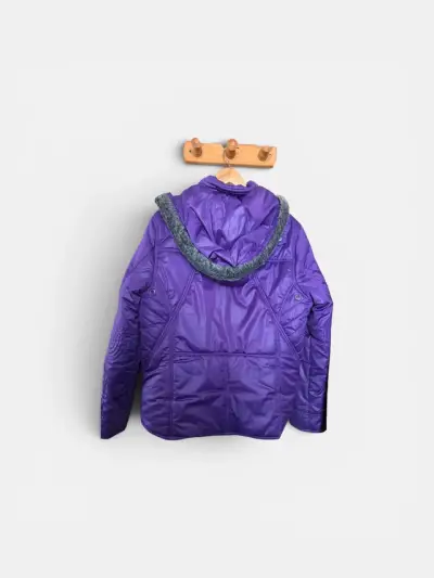 Chaqueta acolchada morada para mujer - miniatura 2