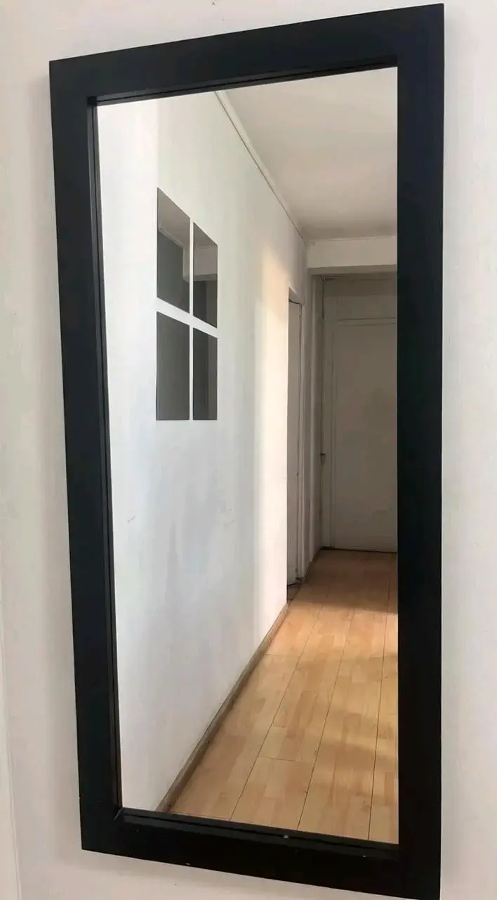 Espejo grande con marco negro 110x44 cm - 2