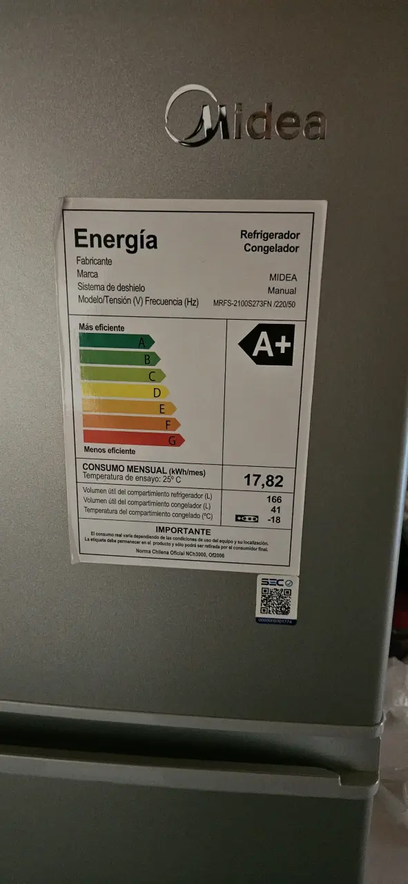 Refrigerador Midea A+ con Congelador Superior - 3