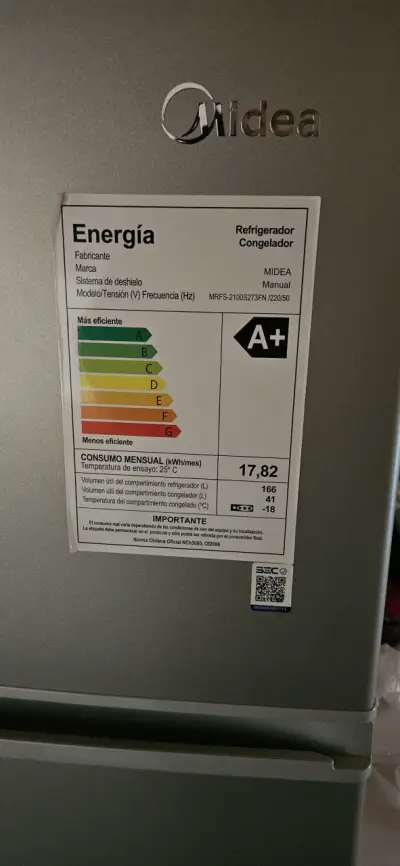 Refrigerador Midea A+ con Congelador Superior - miniatura 3