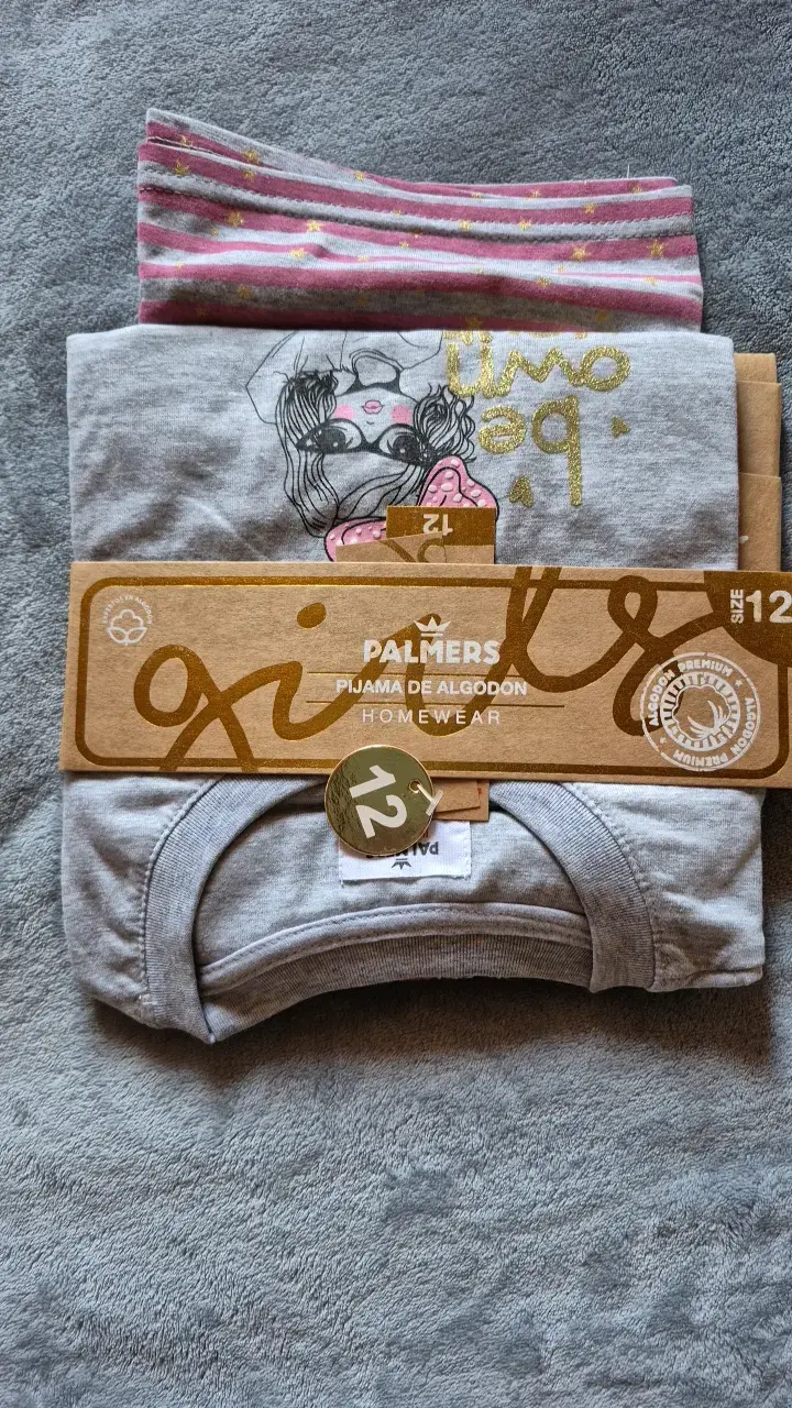 Pijama de algodón para niña Palmers talla 12 - 2