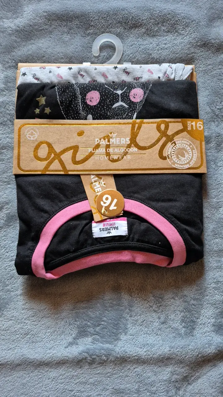 Pijamas de algodón para niña Palmers talla 16 - 2