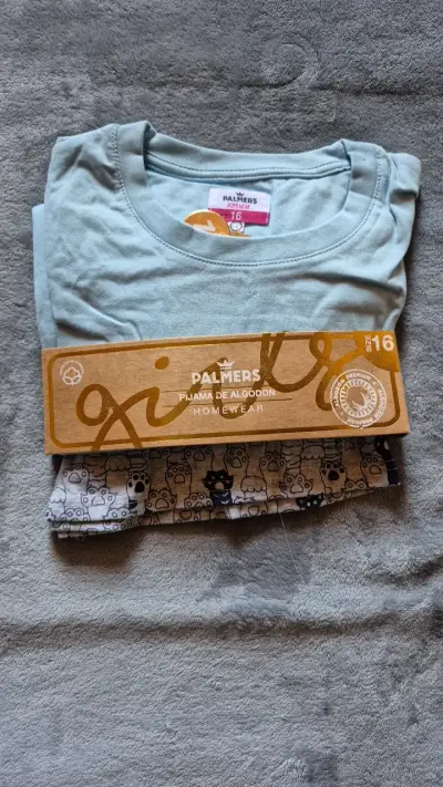 Pijama de algodón para niña Palmer's talla 16 - miniatura 1
