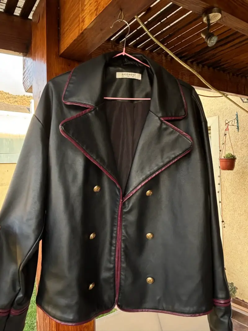 Chaqueta de cuero sintético negra / L / Basement - 3