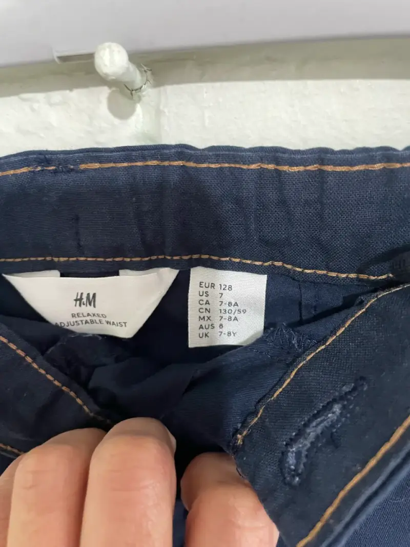 Pantalones azul marino para niños H&M talla 7-8 años - 2