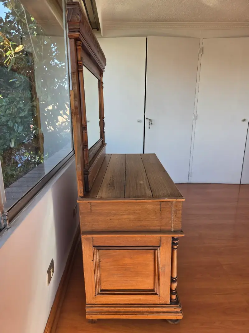 Cómoda de Madera con Espejo Antiguo - 3