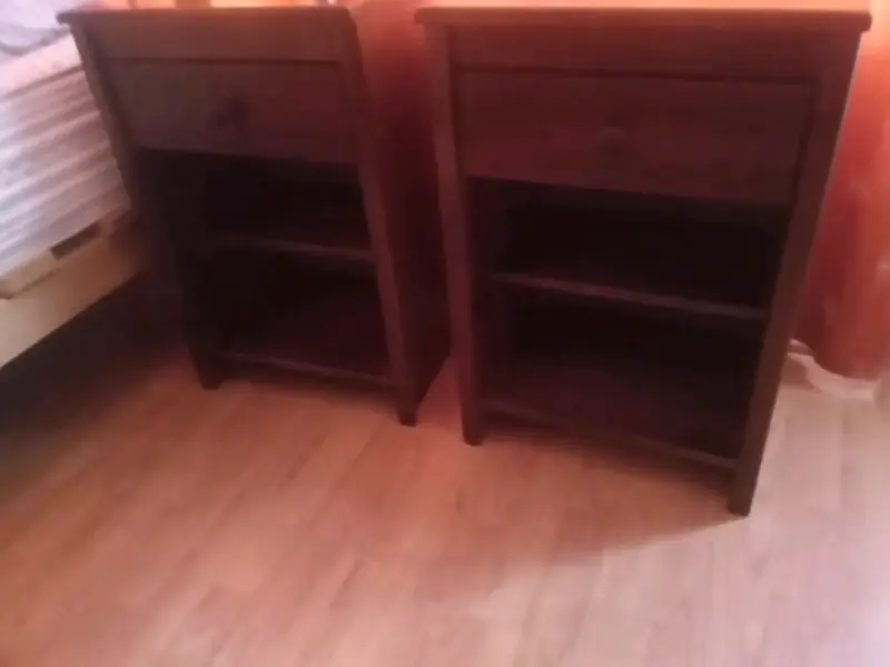 Cama 2 P con colchon y veladores - 1