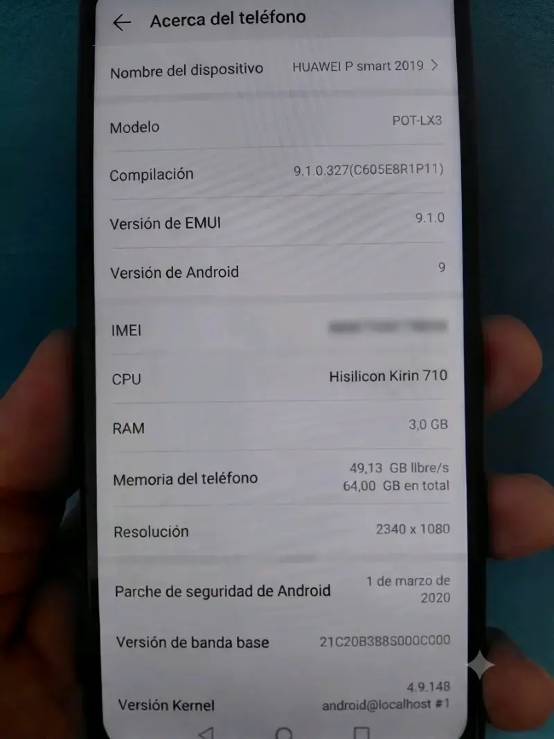 Huawei P Smart 2019 azul con cámara AI - 4