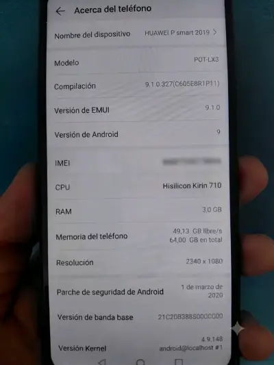 Huawei P Smart 2019 azul con cámara AI - miniatura 4