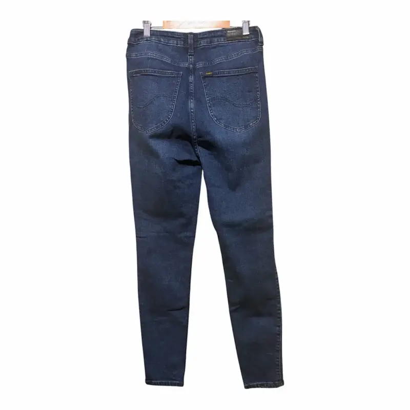 Jeans ajustados azul oscuro para mujer - 2