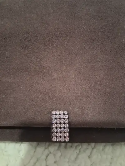 Cartera HR de mano marrón con detalle brillante - miniatura 3