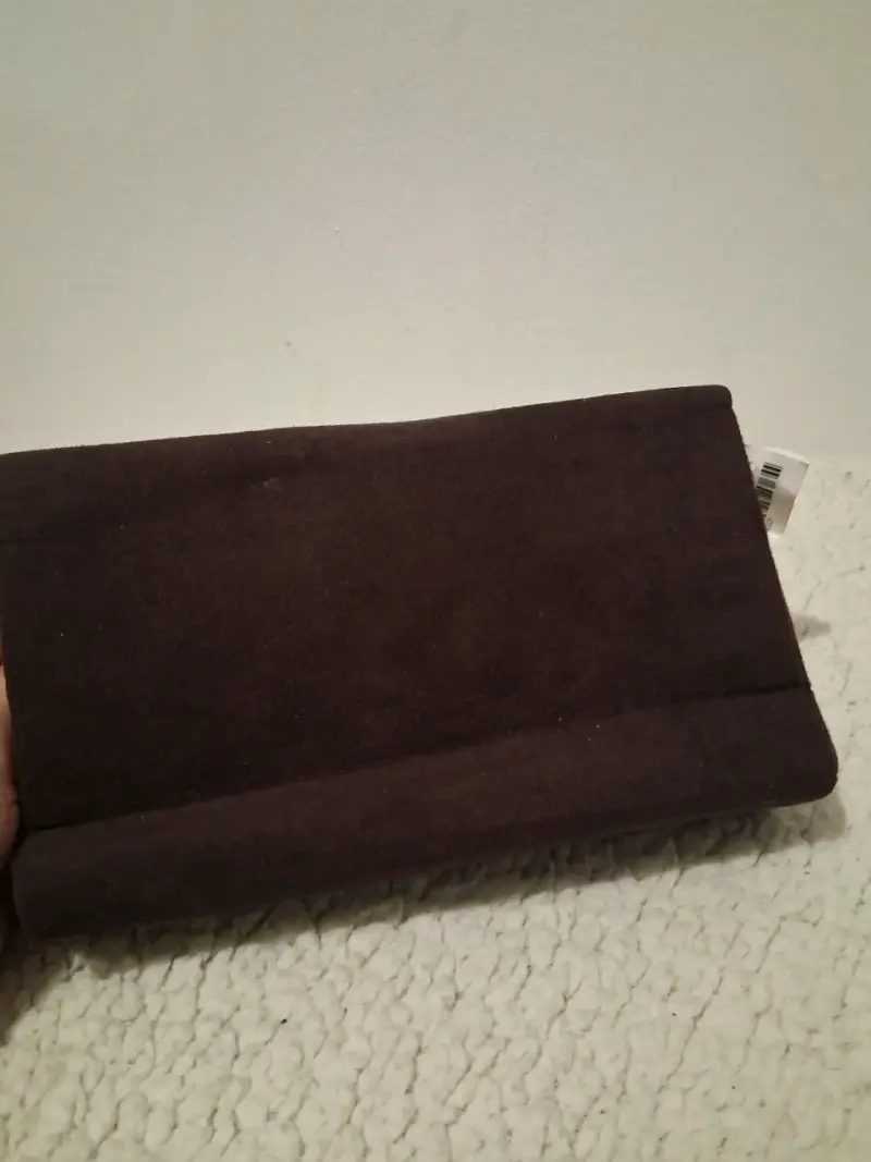 Cartera HR de mano marrón con detalle brillante - 6
