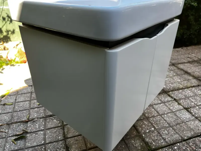 Lavamanos con mueble blanco moderno - 6