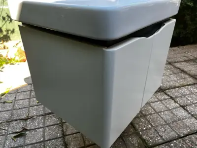 Lavamanos con mueble blanco moderno - miniatura 6