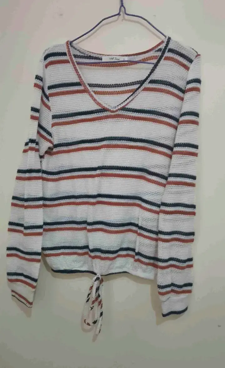 Suéter de rayas multicolor para mujer - 2