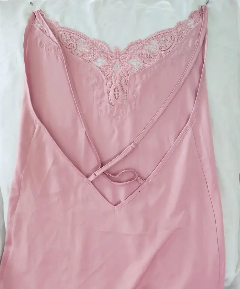 Camisola de satén rosa Cecilia Bolocco talla L - 2