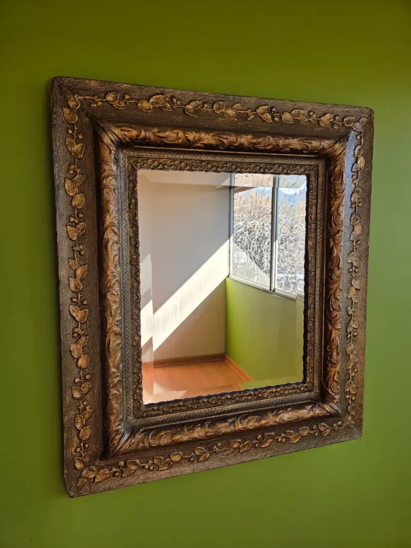 Espejo de Pared con Marco Decorativo Dorado - 3