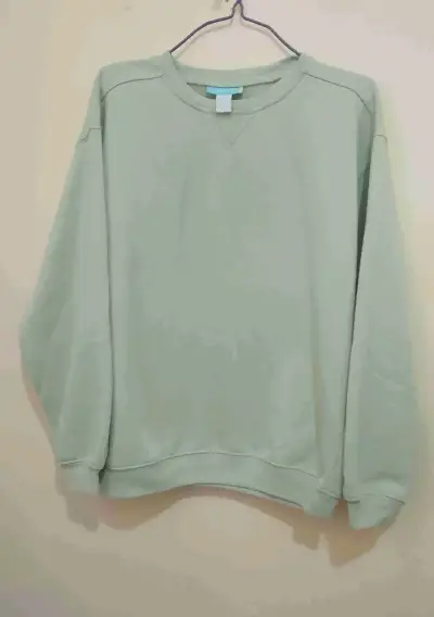 Polerón verde unisex de algodón - miniatura 1
